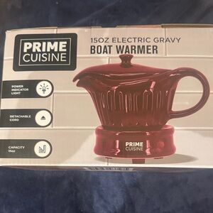 Prime Cuisine 15 oz Electric Gravy Boat Warmer. NIB